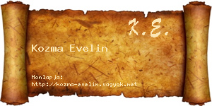 Kozma Evelin névjegykártya