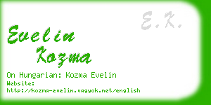 evelin kozma business card